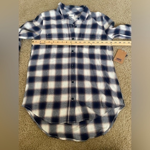 Vans Meridian Flannel Shirt Plaid Long Sleeve Button Up Top New Size S - Picture 8 of 9